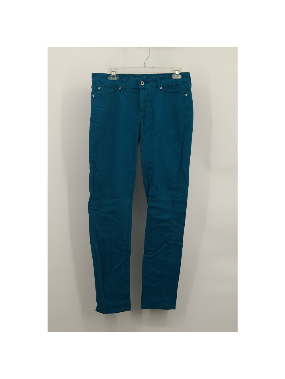 Denizen Levis Women's Totally Shaping Skinny Jeans Mid Rise Pockets Size M Teal